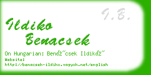 ildiko benacsek business card